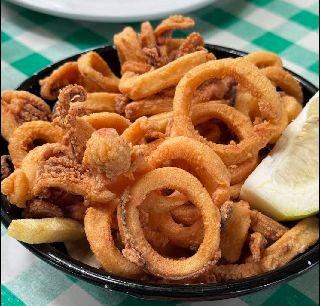 Calamares a la romana con patatas