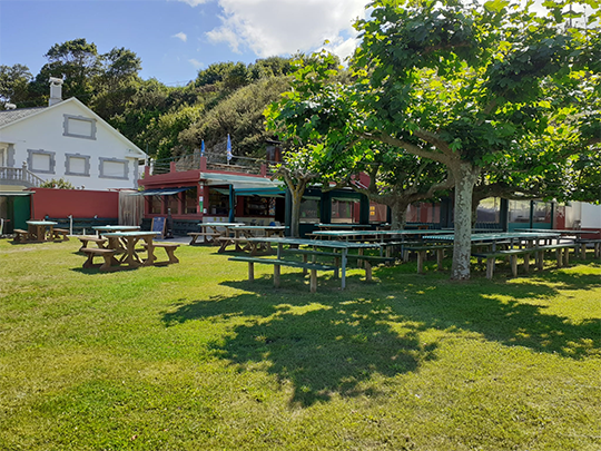 Vista del chiringuito